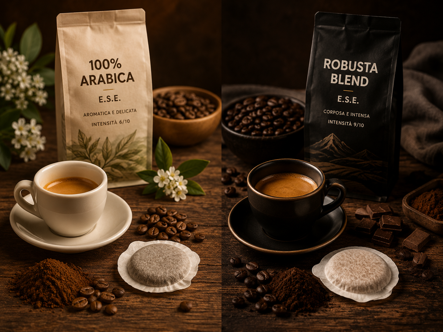 Arabica i Robusta w kawie E.S.E.