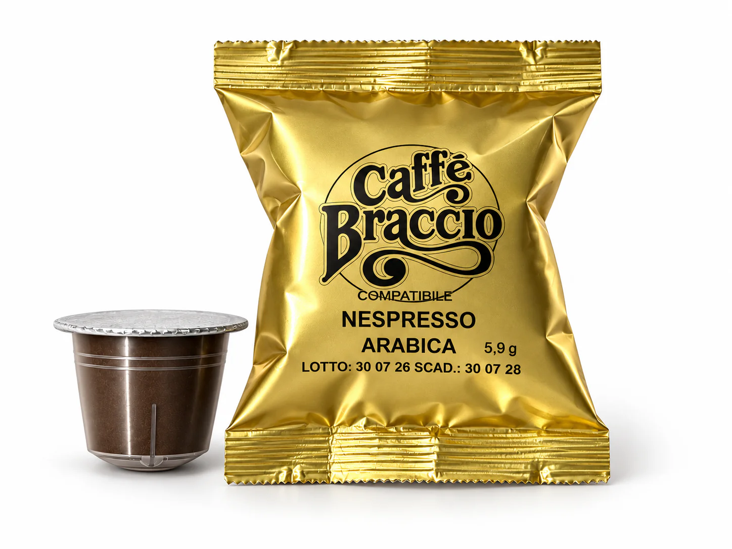 Braccio Caffè Arabica 100% – kapsułki kompatybilne z systemem Nespresso, 100 szt.